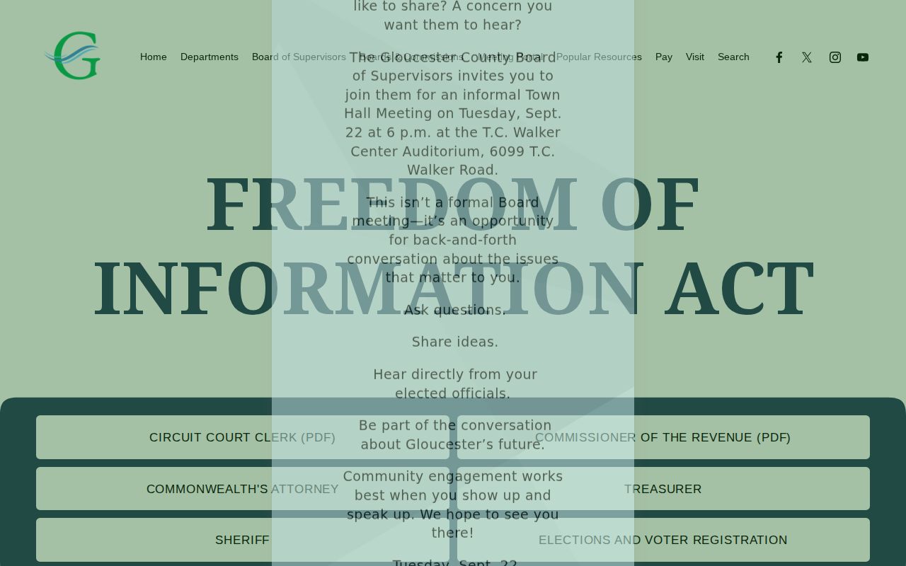 Gloucester County active warrant records request information