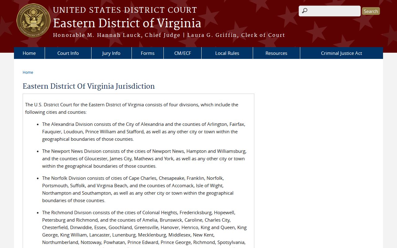 Gloucester County arrest warrant routing compared with federal EDVA process